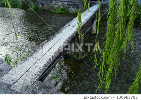 Kyoto: Willows and Gyoja Bridge 130963788