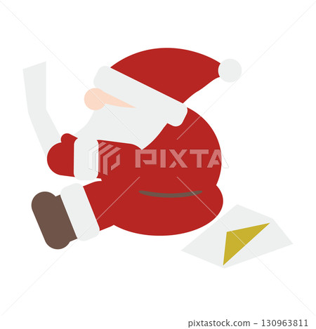 Santa Claus in profile reading a letter Santa Claus in profile reading a letter 130963811