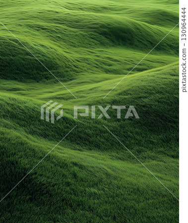 Wavy Textured Grassy Meadow Lawn with Subtle Natural Patterns and Flat Landscape Wavy Textured Grassy Meadow Lawn with Subtle Natural Patterns and Flat Landscape 130964444