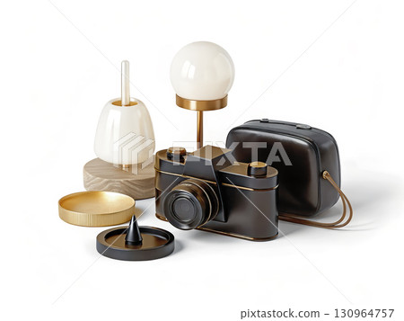 Curated Home Decor and Vintage Camera 130964757