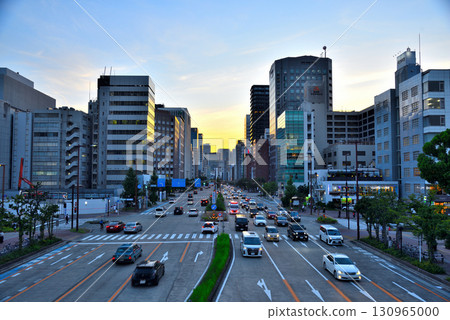 愛知縣名古屋市容：櫻通夜景 130965000