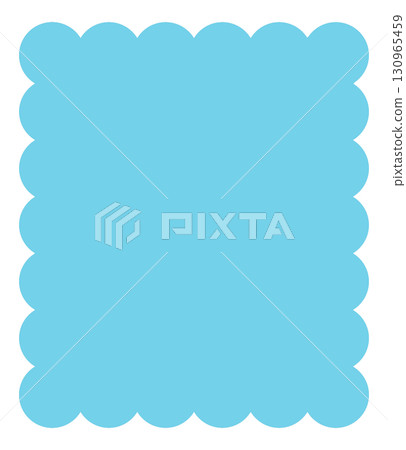 Cloud-like, fluffy, square, light blue 130965459