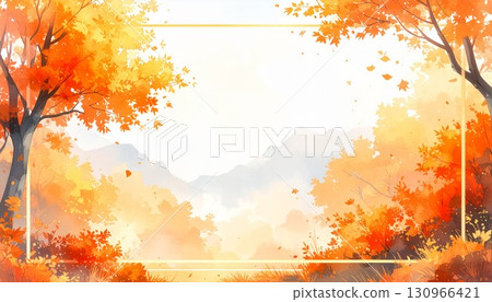 Autumn landscape painting 130966421