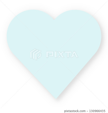 Light blue heart mark paper-like shadow illustration material, simple, white background, png transparent Light blue heart mark paper-like shadow illustration material, simple, white background, png transparent 130966435