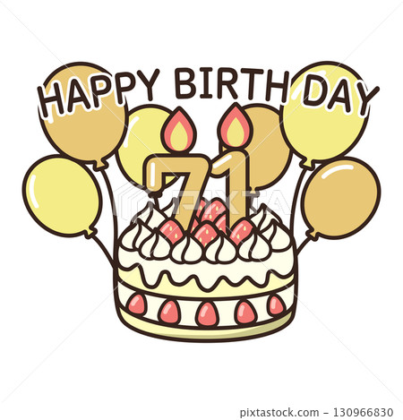 birthday cake	 130966830