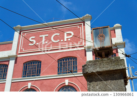 The Porto Tram Museum operated by the public transport company S. T. C. P., Sociate de Transportes Colectivos do Porto on July 12, 2025 in Porto, Portugal. 130966861