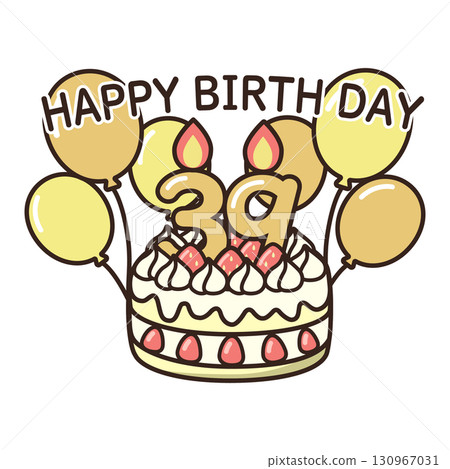 birthday cake	 130967031