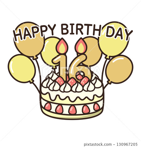birthday cake	 130967205
