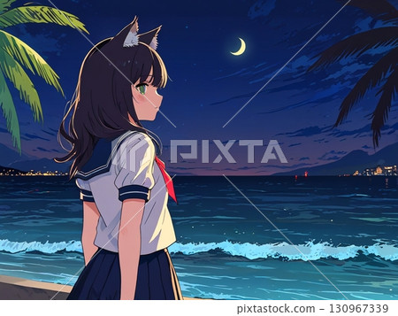 有貓耳朵的女孩 130967339