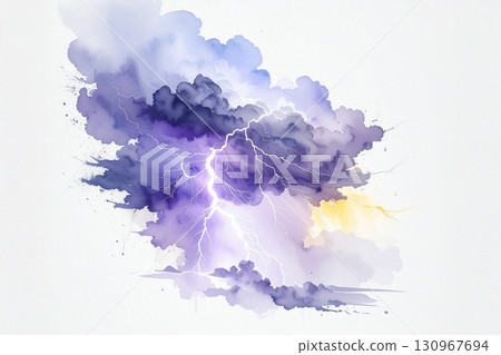 a storm with clouds and lightning a storm with clouds and lightning 130967694