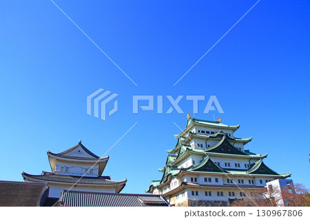 愛知縣名古屋市名古屋城的秋景 愛知縣名古屋市名古屋城的秋景 130967806