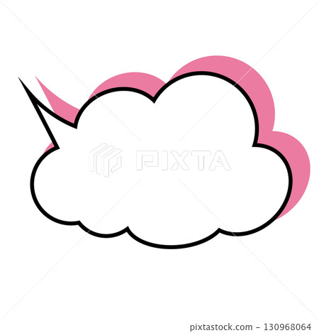 Simple speech bubble illustration - Fluffy Simple speech bubble illustration - Fluffy 130968064