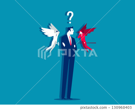 Choice. Difficult decision of businessman 130968403