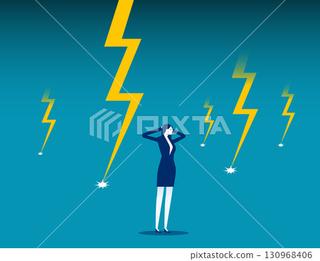 Businesswoman in crisis stock 130968406