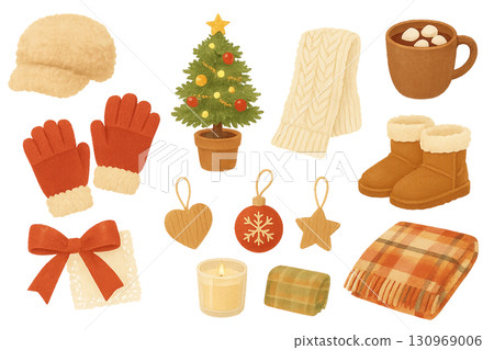 Christmas & Winter Warmth Goods Watercolor Set (Transparent) 130969006