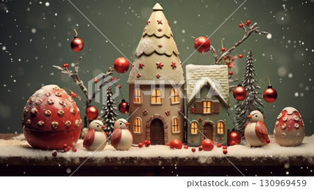 Adorable holiday composition background Adorable holiday composition background 130969459
