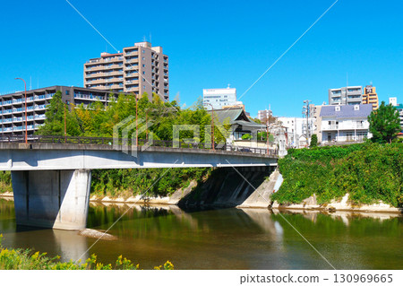 Hirose River and Atago Bridge (Sendai City, Miyagi Prefecture) 130969665