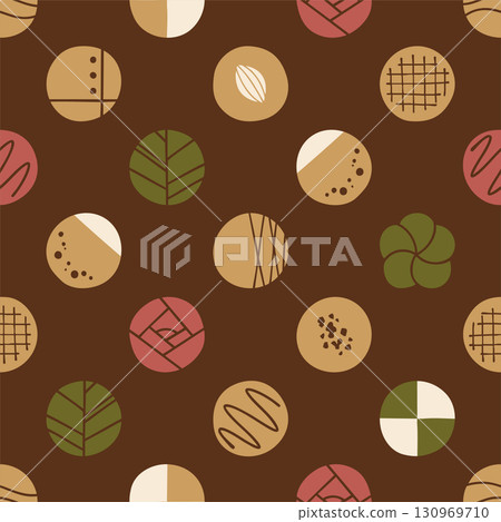 Bonbon巧克力圖案材料 130969710