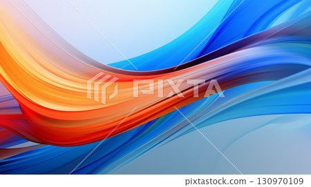 Dynamic swirls and lines forming an artistic abstract backdrop 130970109
