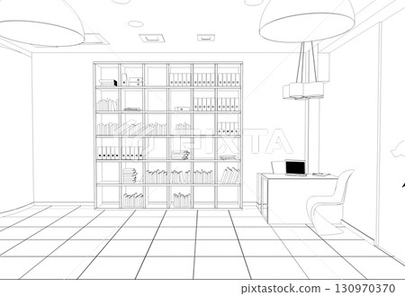 shopping mall, contour visualization, 3D illustration, sketch, outline shopping mall, contour visualization, 3D illustration, sketch, outline 130970370