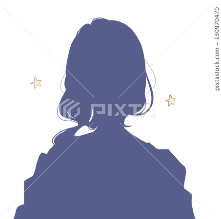 算命先生風格的女人剪影 130970470