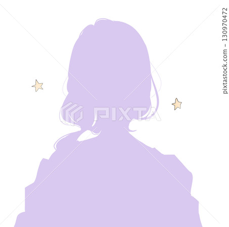 Fortune teller style woman silhouette 130970472
