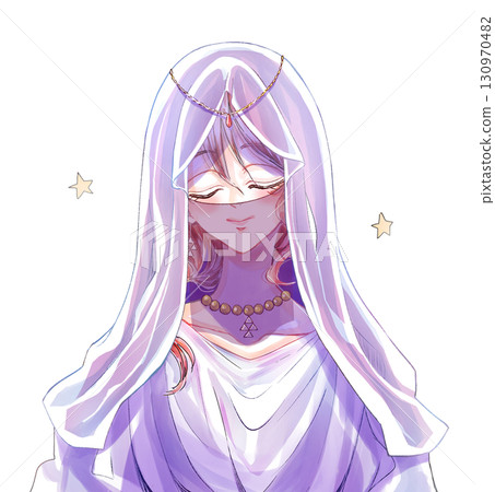 戴面紗的女算命師 130970482