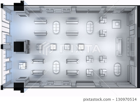 commercial premises, shop, interior visualization, 3D illustration commercial premises, shop, interior visualization, 3D illustration 130970514