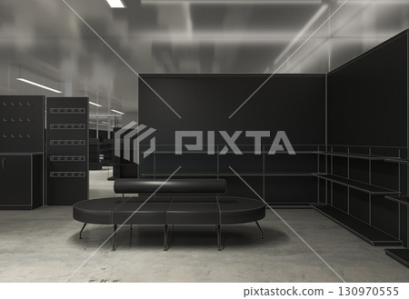 commercial premises, shop, interior visualization, 3D illustration commercial premises, shop, interior visualization, 3D illustration 130970555