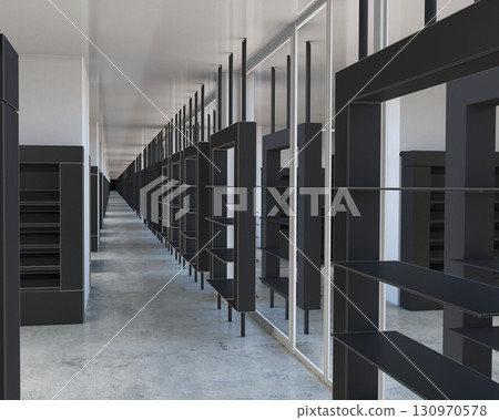 commercial premises, shop, interior visualization, 3D illustration commercial premises, shop, interior visualization, 3D illustration 130970578