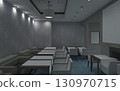 restaurant, interior visualization, 3D illustration 130970715