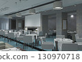restaurant, interior visualization, 3D illustration 130970718