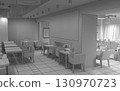 restaurant, interior visualization, 3D illustration 130970723