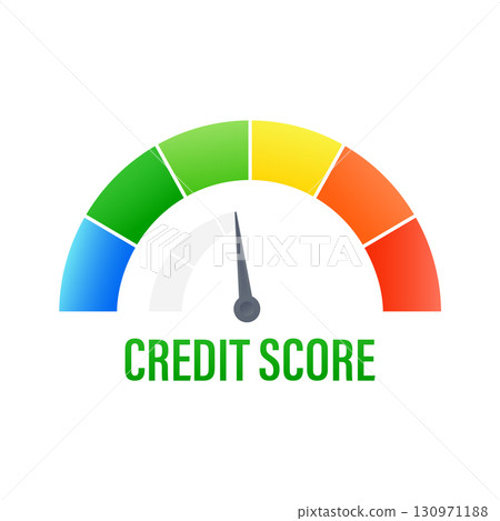 Credit score meter is evaluating credit report information Credit score meter is evaluating credit report information 130971188