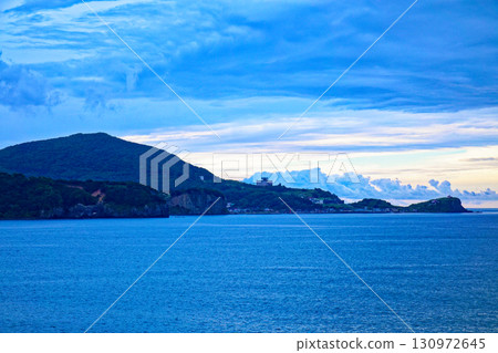 View of the Otaru Shukutsu Panorama Observatory from the Shin Nihonkai Ferry "Azalea" 130972645
