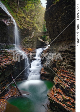 waterfall in the forest 130972864