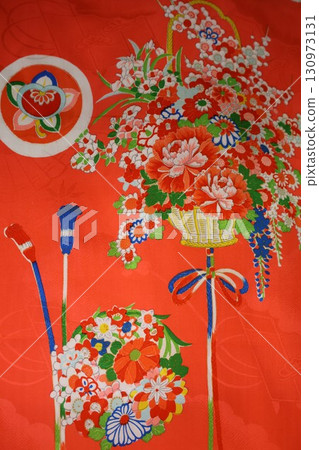 Antique kimono fabric Antique kimono fabric 130973131