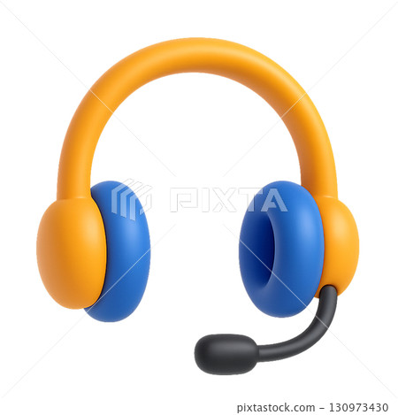 用於線上會議的帶麥克風的耳機 130973430