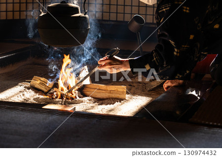 [Irori materials] Irori at Wakihonjin Okutani in Tsumago-juku [Nagano Prefecture] 130974432