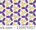 A seamless floral and leaf pattern featuring colorful leaves on a white background. Ideal for fabric, wallpaper, and packaging design. A seamless floral and leaf pattern featuring colorful leaves on a white background. Ideal for fabric, wallpaper, and packaging design. 130975057