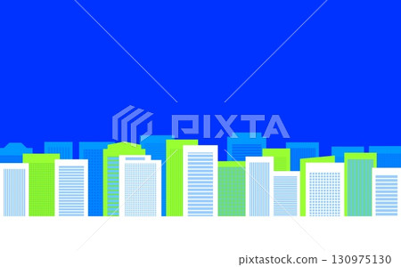 Cityscape, streetscape, buildings, white space, green, blue Cityscape, streetscape, buildings, white space, green, blue 130975130