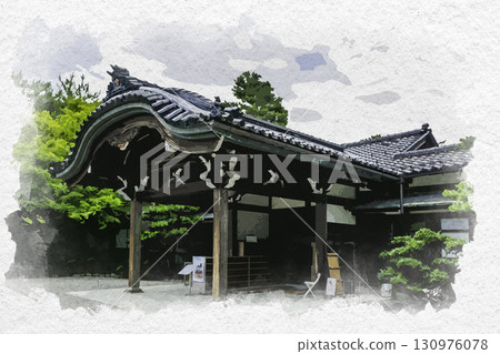 水彩風格 清尊閣 奧方宮 石川縣金澤市 水彩風格 清尊閣 奧方宮 石川縣金澤市 130976078