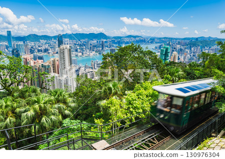 Hong Kong Peak Tram and Victoria Harbour Hong Kong Peak Tram and Victoria Harbour 130976304
