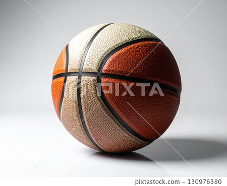 Two-Tone Basketball on White Background 130976380