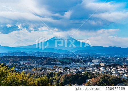 [Kanagawa Prefecture] Dynamic Mount Fuji seen from Genjiyama Park 130976669