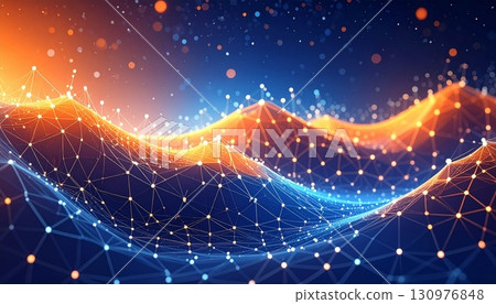 Glowing stars and shiny lights illuminate a magical abstract space background perfect for a winter holiday animation Glowing stars and shiny lights illuminate a magical abstract space background perfect for a winter holiday animation 130976848
