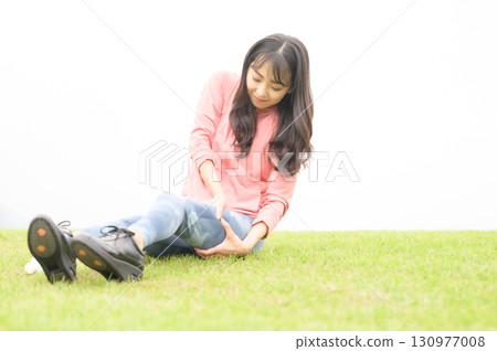 Woman getting a massage after exercise Woman getting a massage after exercise 130977008