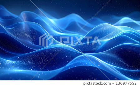 Abstract fractal background of swirling blue light and energy waves 130977552