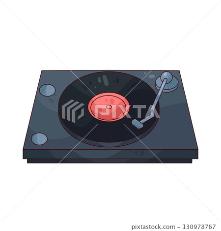 illustration of turntable illustration of turntable 130978767