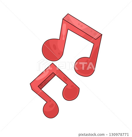 illustration of music note 130978771